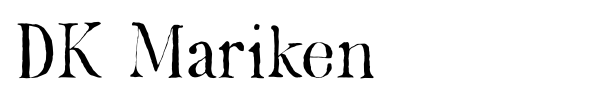 DK Mariken font preview